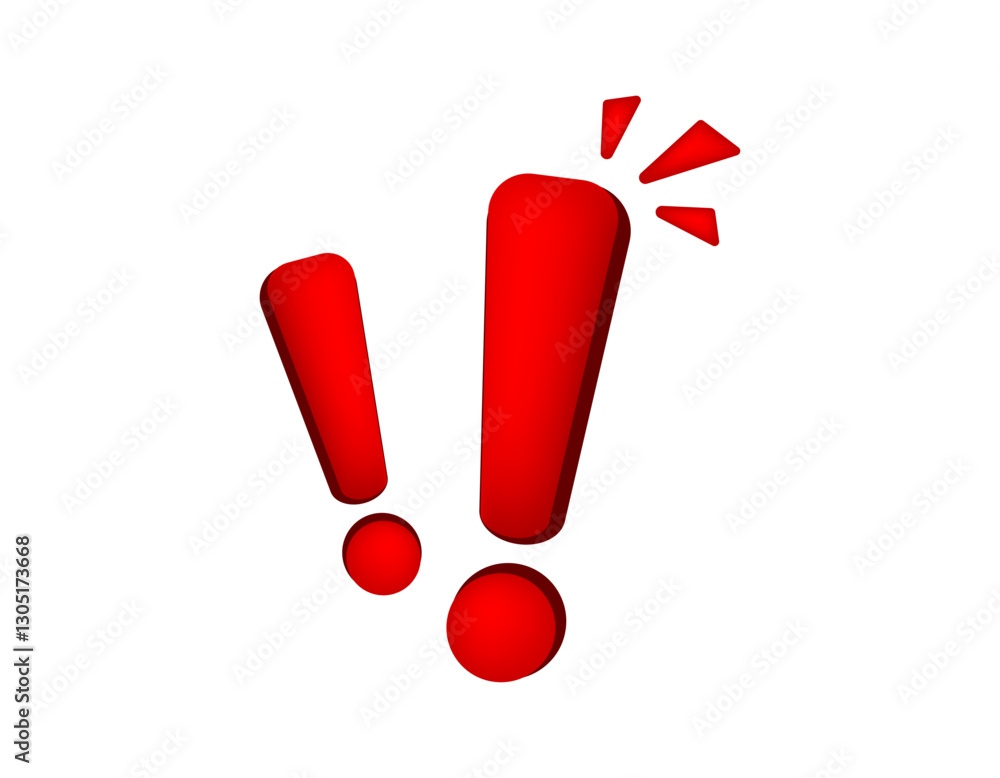 Poster vibrant red exclamation marks with dynamic lines. emphasizes urgency and attention, making it ideal 