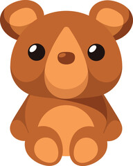 Cute teddy-bear baby toy vector illustration