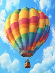 Naklejka premium Colorful hot air balloon festival summer sky realistic photo outdoor adventure aerial view celebration of freedom