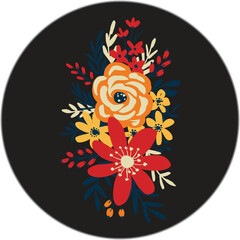 Elegant floral bouquet with vibrant artistic charm