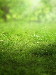 Vibrant summer green landscape outdoor field nature photography lush environment close-up view tranquil serenity