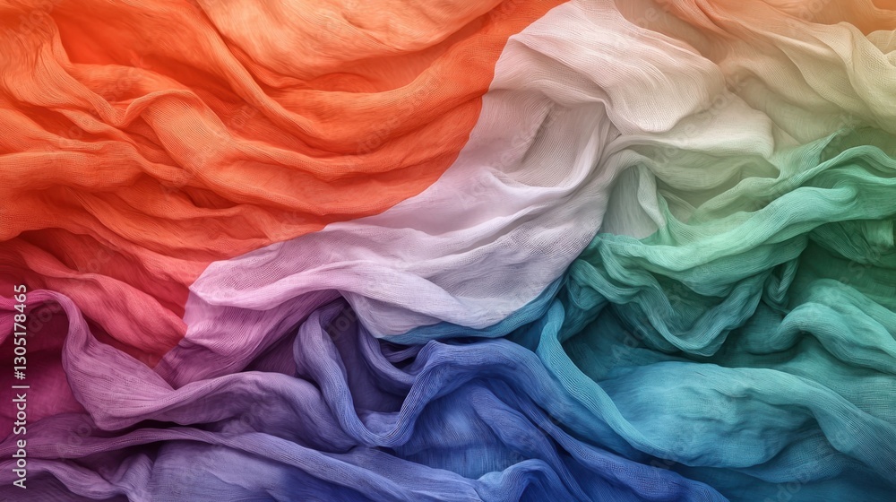 Poster soft, lightweight fabrics blend in a gradient of colors, creating a beautiful texture and captivatin