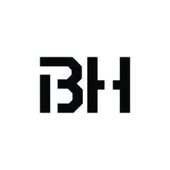 BH monogram logo design letter text name symbol monochrome logotype alphabet character simple logo
