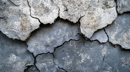 Obraz premium Grey and Brown Cracked Earth Texture Background