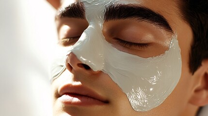 Close-Up of a Man’s Face Applying Hydrating Skincare Product