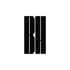 BH monogram logo design letter text name symbol monochrome logotype alphabet character simple logo