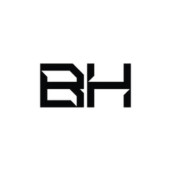 BH monogram logo design letter text name symbol monochrome logotype alphabet character simple logo