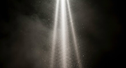 Beam of Light: Intense beams of light pierce through a misty atmosphere, creating a dramatic and ethereal scene with a sense of mystery.