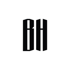 BH monogram logo design letter text name symbol monochrome logotype alphabet character simple logo