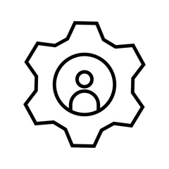 Obraz premium Employee management icon. Company leader, supervisor, manage, development icon