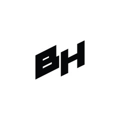 BH monogram logo design letter text name symbol monochrome logotype alphabet character simple logo