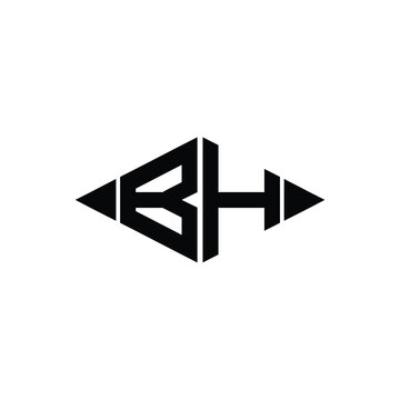 BH monogram logo design letter text name symbol monochrome logotype alphabet character simple logo