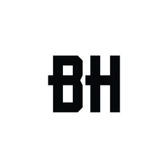 BH monogram logo design letter text name symbol monochrome logotype alphabet character simple logo