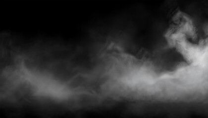 Fototapeta premium fog and mist effect on black background smoke texture