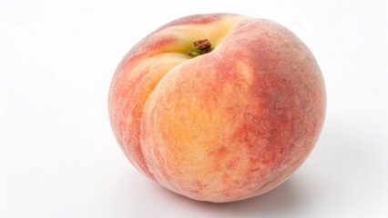 Peach on White Background