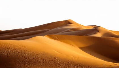 desert sand dunes isolated on white background