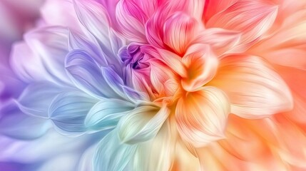 Fototapeta premium A soft, blurry image of a flower with the vibrant colors fading out of focus.