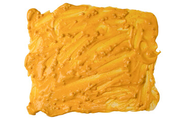 Yellow sauce splashes as a background.