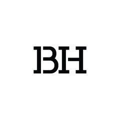BH monogram logo design letter text name symbol monochrome logotype alphabet character simple logo