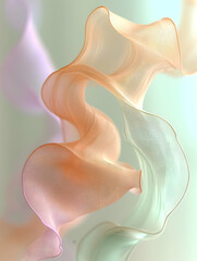 Obraz premium Abstract flowing fabrics in pastel colors