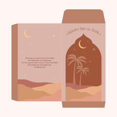 Printable Boho Themed Eid Money Envelopes Template. Eid Money Wallet Envelopes.