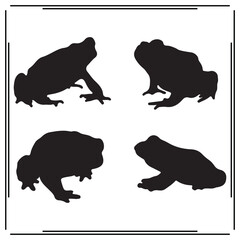 Toad silhouette,  Toad illustration , Toad clipart, Toad vector , Toad icon , black Toad, Toad illustration on white background, Toad silhouette illustration,	