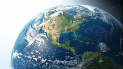 Obraz premium Earth Globe on White Background