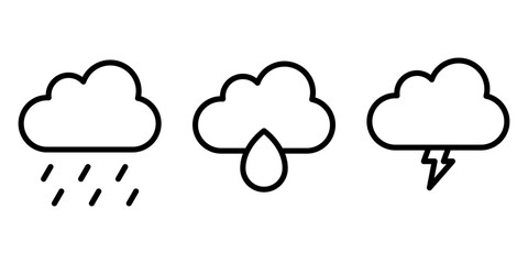 Cloud weather icon set simple design