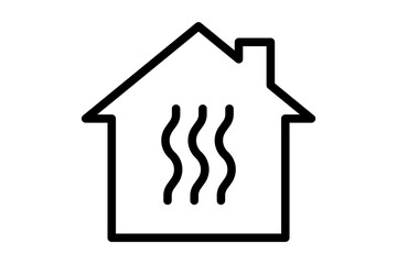 House heating icon simple design