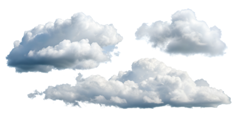 Three Varieties of White Cloud on White, Pure and Soft Cloud Images for Relaxing Views, PNG Transparent
