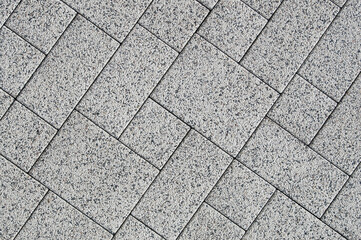 gray rectangular paving stones close-up top view