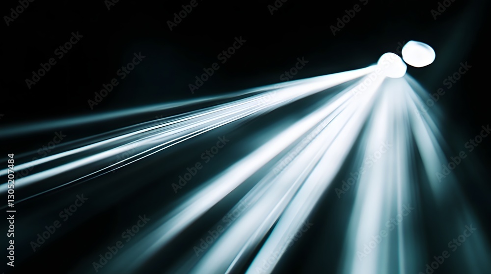 Poster captivating trails of light in dynamic abstract composition vibrant luminous rays and beams creating