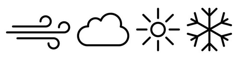 Weather icons set simple design