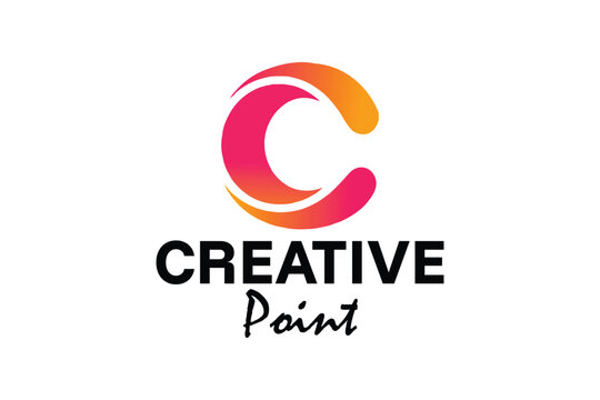 Creative point name logo icon symbol in 'C' letter typography design - Powered by Adobe