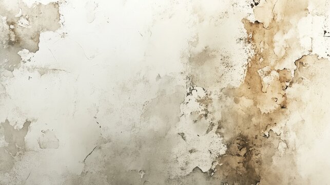 Abstract Watercolor Texture Background With Brown Beige And White Paint Splashes