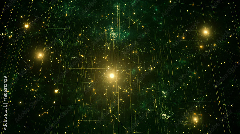 Poster cosmic exploration of stars and galaxies outer space digital art dark environment celestial view ast
