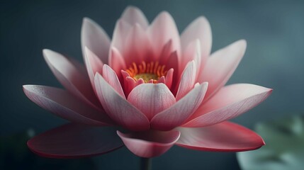 Enchanting Lotus Bloom: A close-up of a delicate pink lotus flower in full bloom, radiating serenity and beauty against a softly blurred background.