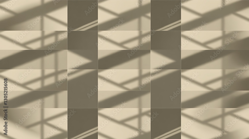 Poster abstract architectural shadows: a captivating mosaic of shadows cast by architectural elements, form