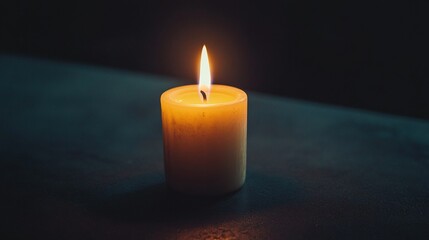 A candle flickering in a dark room, a small but powerful symbol of hope and the human spiritÃ¢â‚¬â„¢s tenacity.
