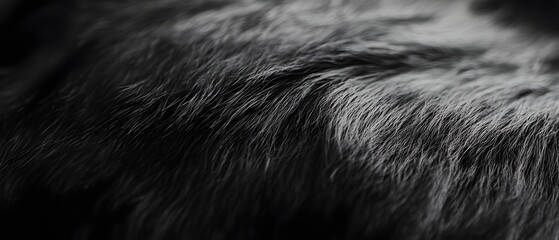 Captivating monochrome close up photograph showcasing the regal silky fur texture and intense mysterious gaze of a majestic feline creature  The image captures the power beauty
