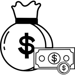 vector illustration of a dollar sign