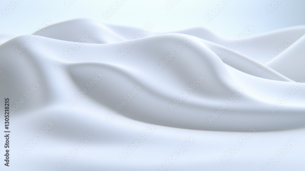 Poster abstract image of flowing white fabric with soft, undulating folds and gentle light. the texture app