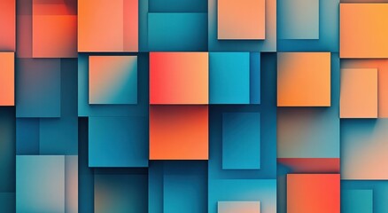 Abstract geometric squares in vibrant colors