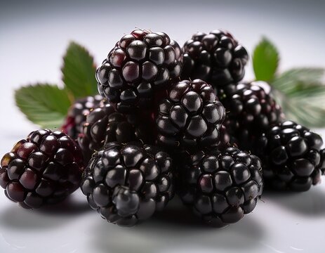 Fotograf&iacute;a profesional, de unas moras, Fondo blanco, grados realista, 4k

