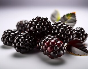 Fotograf&iacute;a profesional, de unas moras, Fondo blanco, grados realista, 4k
