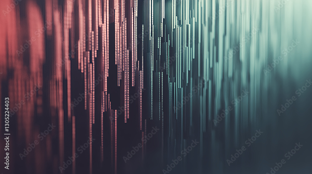 Poster digital data flow visualization abstract concept graphic design modern environment close-up view tec
