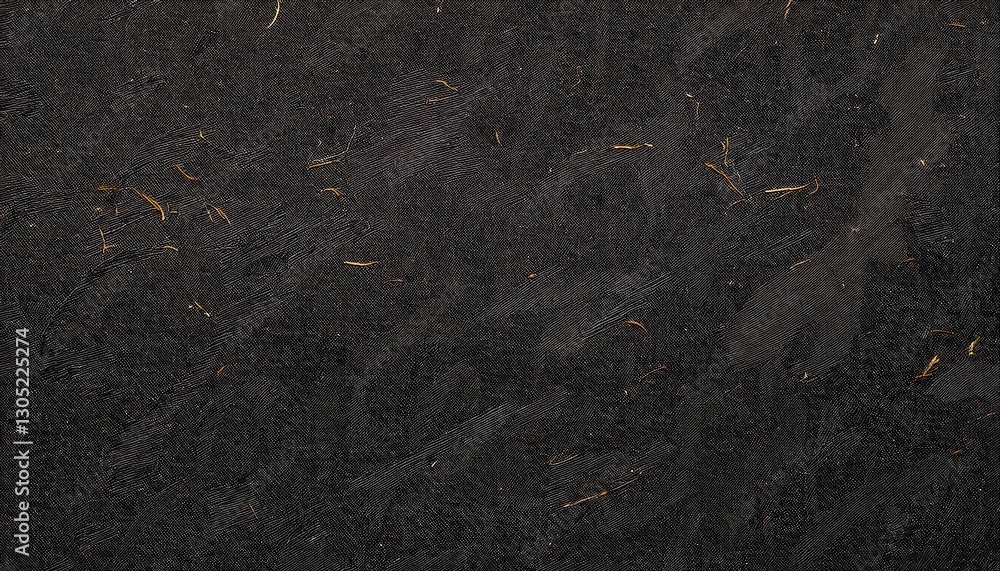 Aufkleber dark textured organic fiberboard background with golden brown plant particles and intricate linear patterns for design

