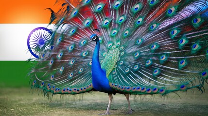 Obraz premium Majestic Indian Peacock, Colors of India