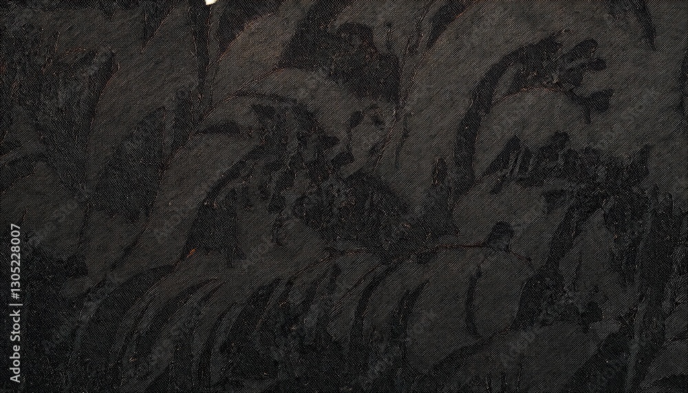 Aufkleber dark textured organic fiberboard background with golden brown plant particles and intricate linear p