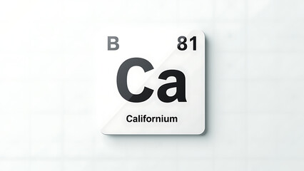 californium icon appears periodic table elements simple design white